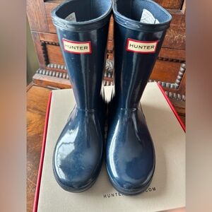 Hunter Kids Blue Rain Boots
